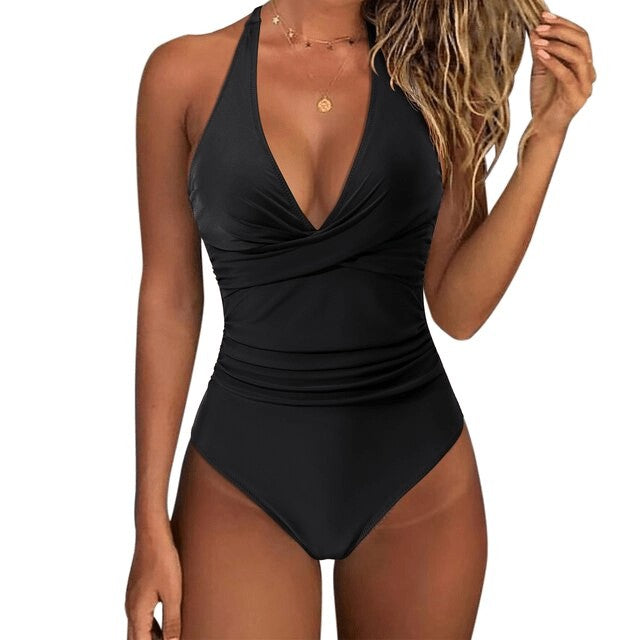 Dames Push-Up Badpak met Hoge Taille – Flatterend, Stijlvol en Snel Droog