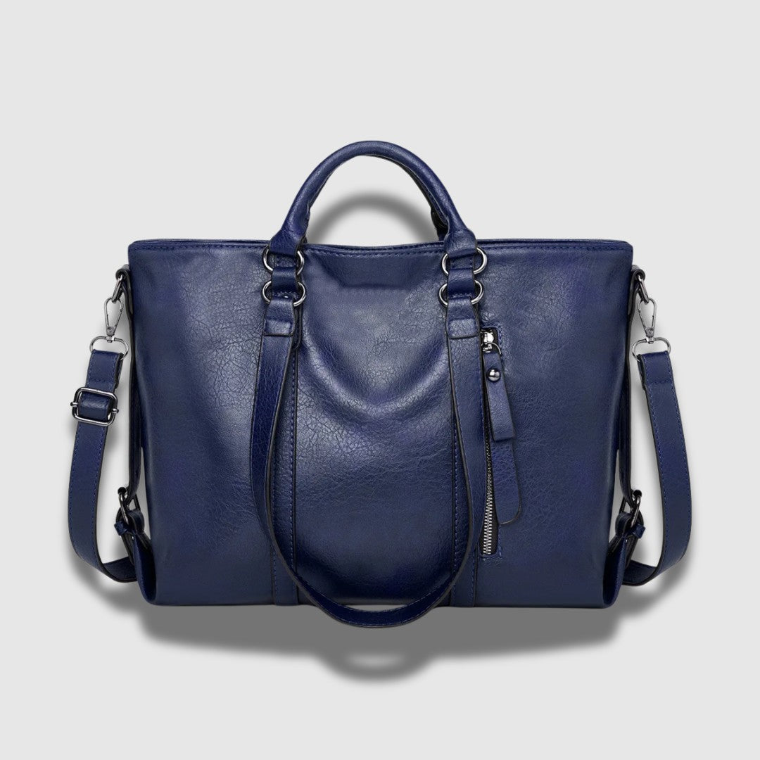 Elegante leren clutch met drie veelzijdige banden – chic en functioneel design