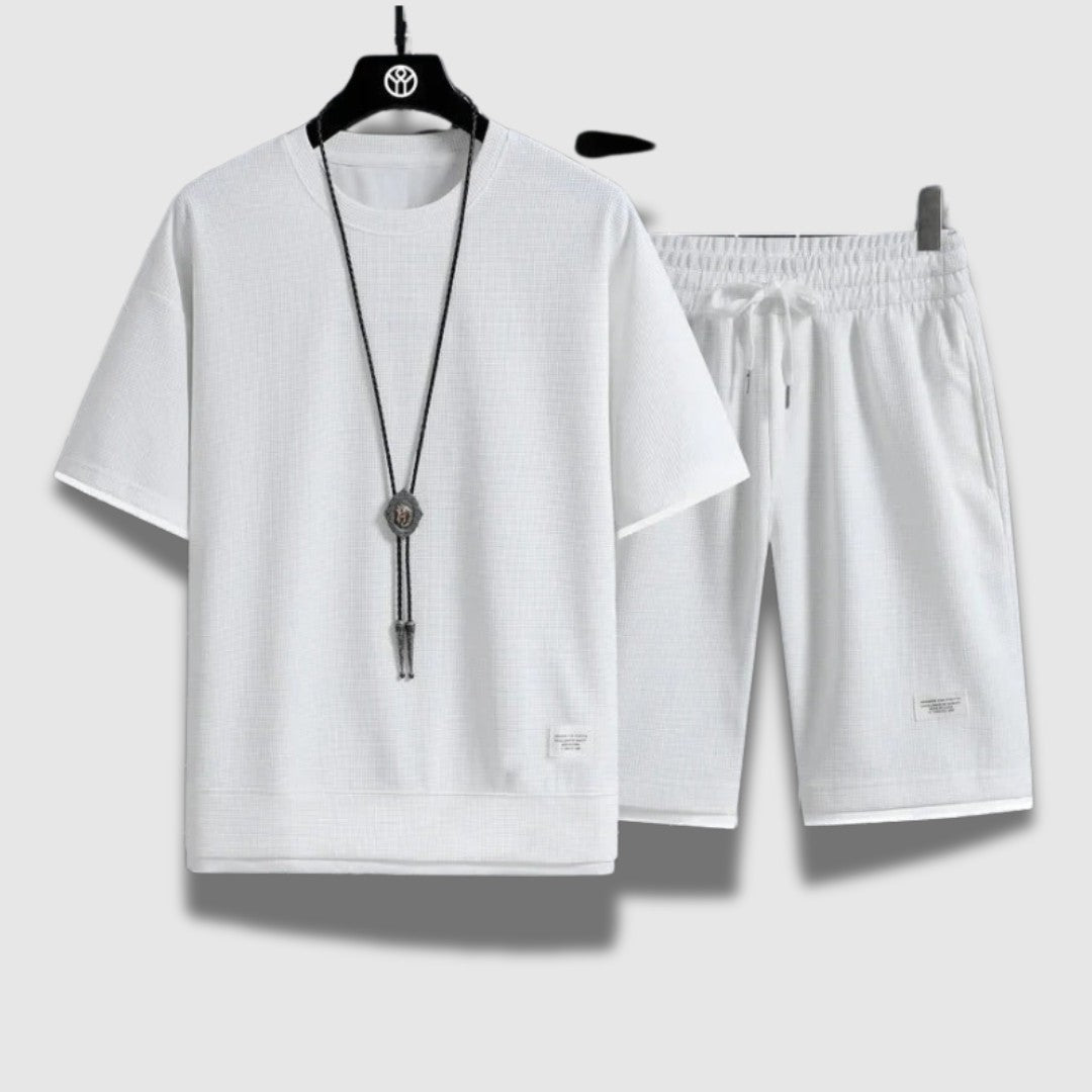 Heren casual zomer shirt & shorts set – lichtgewicht, cool & relaxed