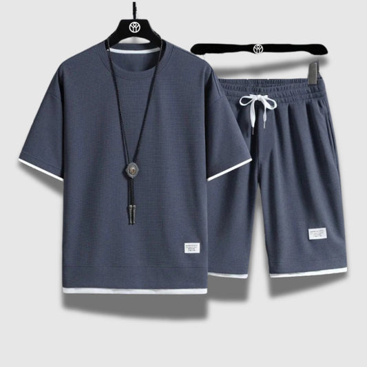 Heren casual zomer shirt & shorts set – lichtgewicht, cool & relaxed