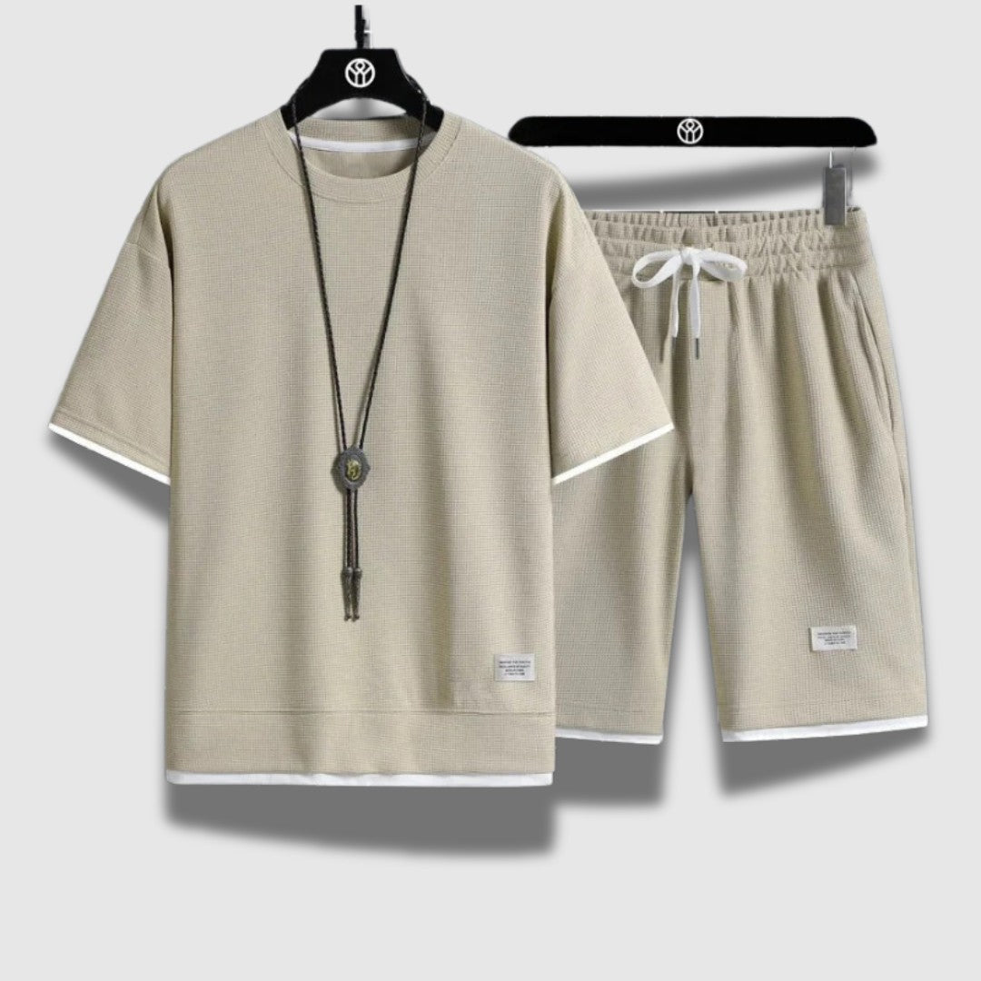 Heren casual zomer shirt & shorts set – lichtgewicht, cool & relaxed