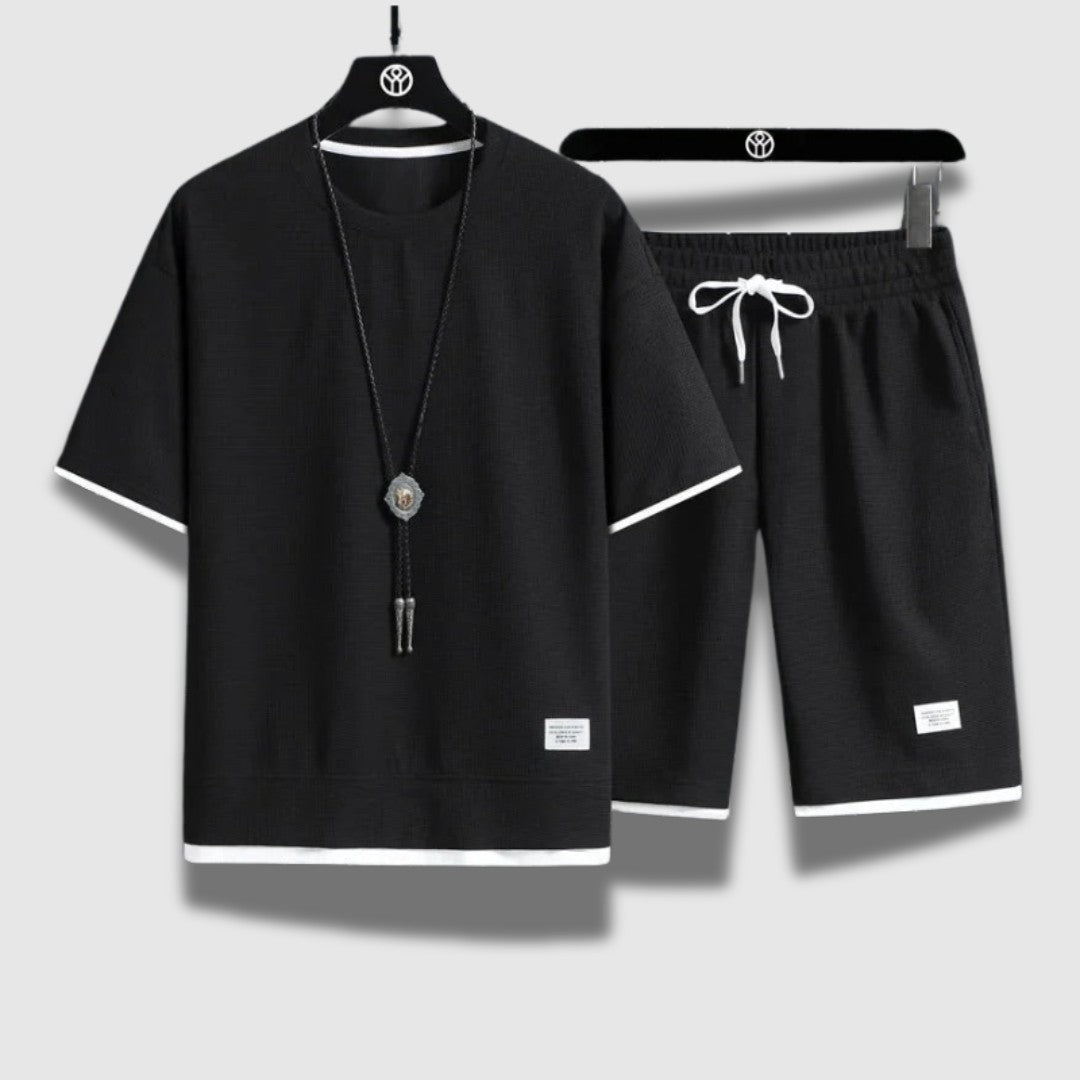 Heren casual zomer shirt & shorts set – lichtgewicht, cool & relaxed