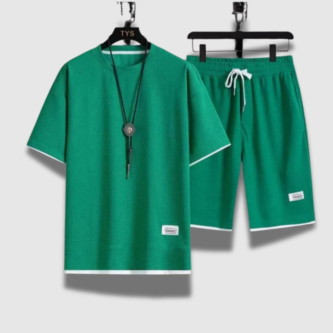 Heren casual zomer shirt & shorts set – lichtgewicht, cool & relaxed