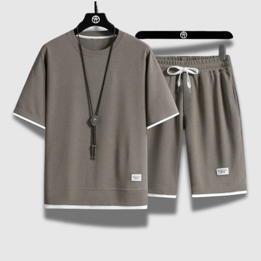Heren casual zomer shirt & shorts set – lichtgewicht, cool & relaxed