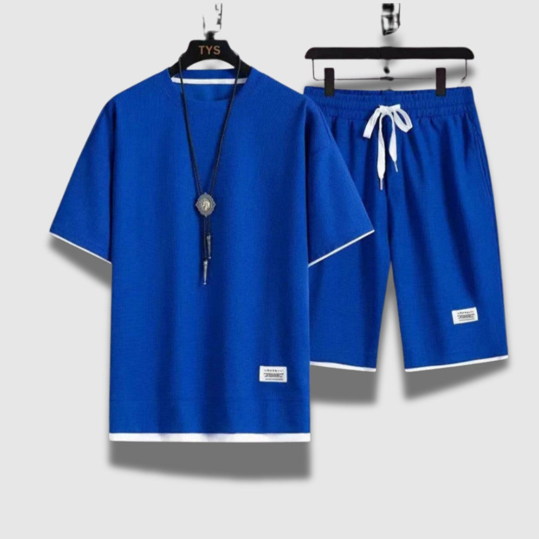 Heren casual zomer shirt & shorts set – lichtgewicht, cool & relaxed