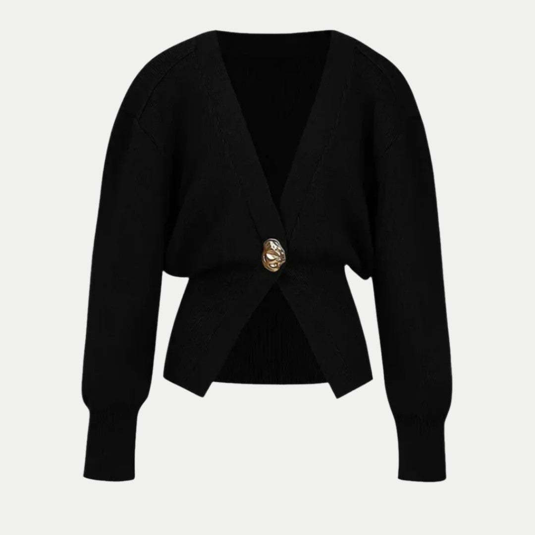 V-hals slim fit vest voor dames – elegant, zacht en stijlvol