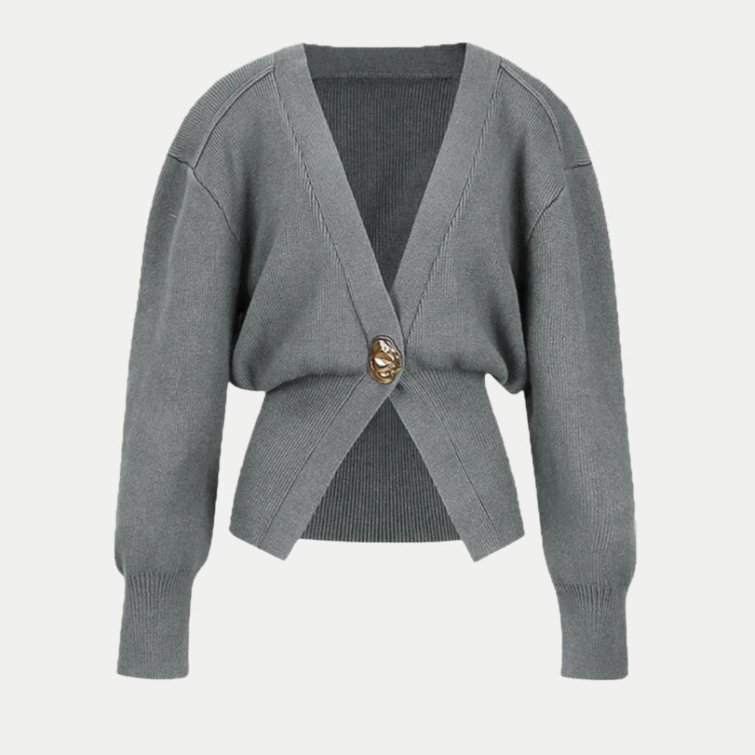 V-hals slim fit vest voor dames – elegant, zacht en stijlvol